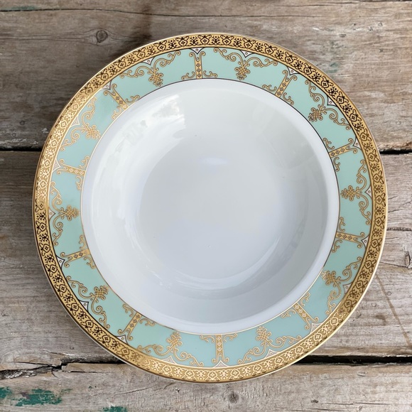 Palate & Plate blue & gold bands and scrolls new - Picture 3 of 9